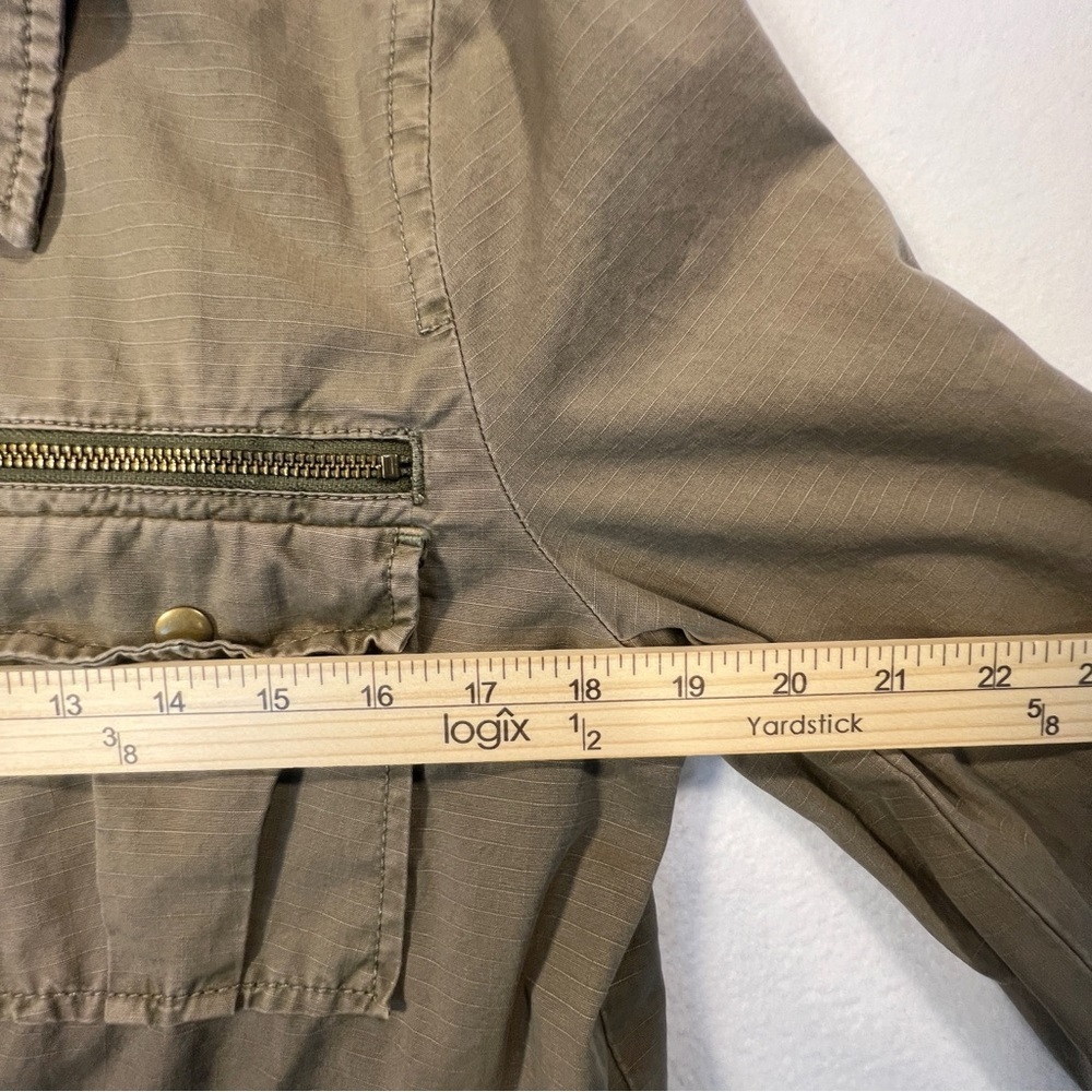 J Crew Women's Cotton Classic Twill Chino Utility Military Jacket Brown Size M - Picture 11 of 13